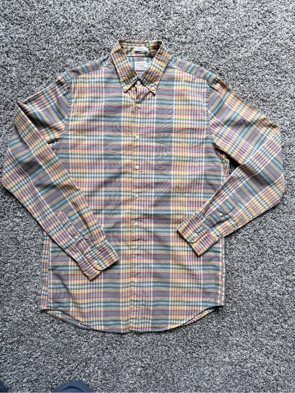 Vintage J. Crew Oarsman Multicolor Plaid Button-Down Shirt